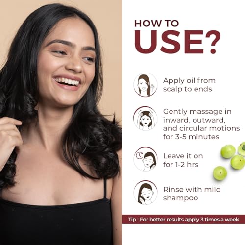 The Tribe Concepts 90 Day Miracle Hair Growth Oil, Anti Hairfall Oil for Breakage, Hair Fall Control Oil contains Bhringraj, Hibiscus & Amla Oil For Hair, 100% Chemical Free & Natural - 200 ml - Image 7