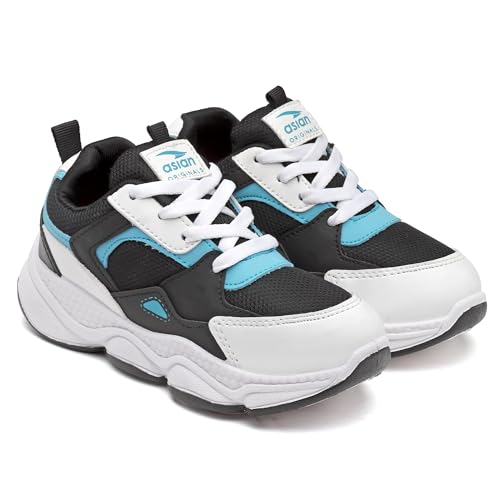 Image of ASIAN Kids UNITY-01 Stylish Sports mid Top Running and Walking Shoes with Velcro for Boys and Kids with Upper mesh for Extra Comfort