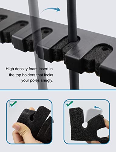 Image of Fishing Rod Holders Vertical Rod Rack, Fishing Pole Holders for Garage, Wall, Ceiling Rod Stand