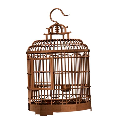 Milisten Cage De Vol Ronde Vintage pour Oiseaux Adaptée Aux Perruches Et Aux Pinsons Facile à Transporter Entretenir pour Intérieur Et Extérieur