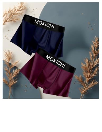 Image of Men's Ice Silk Boxer Briefs Pack of 2 | Ultra Soft Breathable Stretch Trunks | Moisture-Wicking Quick Dry Innerwear