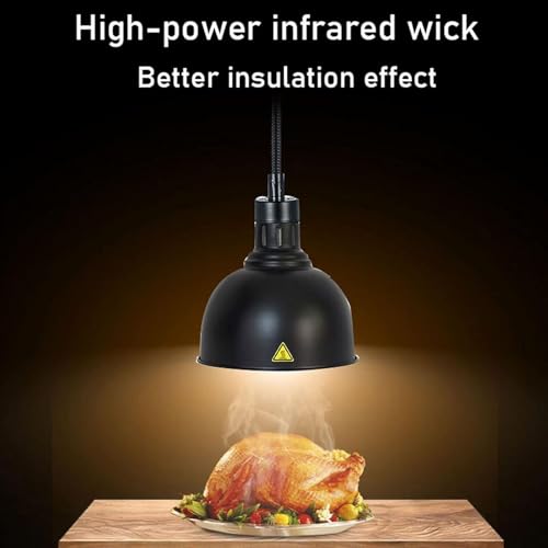 Luminária pendente para aquecimento de alimentos, Luminária retrátil para aquecimento de alimentos s