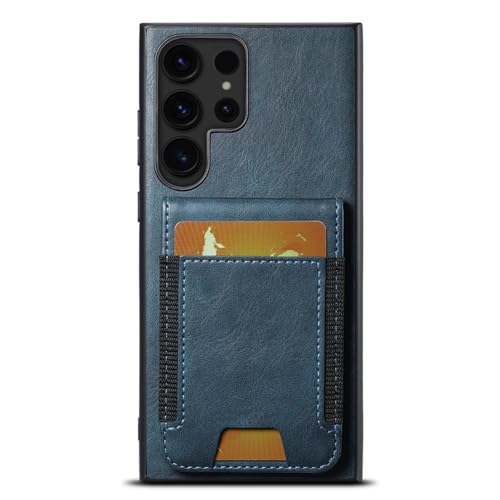 Étui de téléphone en cuir bleu marine ENILSA, la couverture portefeuille idéale au quotidien