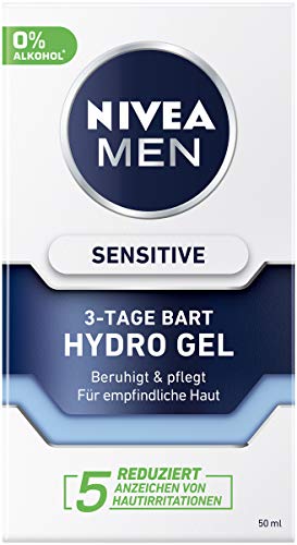 Nivea Men Sensitive 3-Day Beard Hydro Gel in 1 Pack (1 x 50 ml) Moisturising Cream for Men with Sensitive Skin and 3-Day Beard, Soothing Face Cream - Image 6