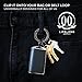 LIFELONGRING 300 Series (1) Carabiner Keychain Ring & (3) Matching Flat-Style Key Rings for Keychain Set, Universal Size Fashion Round Key Carabiner Clip, Circle Key Clip Holder (Graphite Black)