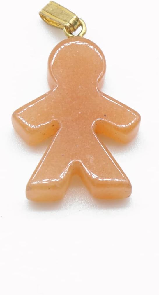 8pcs Natural Stone Pendant Rose Quartzs Agate Unakite villain Shape Charms For Making DIY Jewelry Necklace Bracelet Size 20×15mm - Image 7