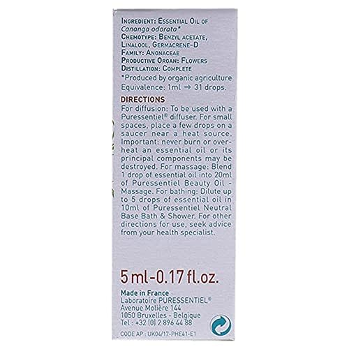 Puressentiel – Huile Essentielle Ylang–Ylang– Contribue à la relaxation – 100% pure et naturelle – HEBDD – Cananga odorata – 5 ml – Image 5