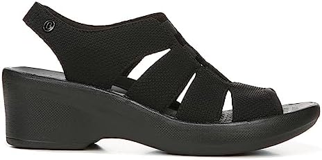 BZees Women's Finale Wedge Sandal Heeled, Black, 11 | Image 1