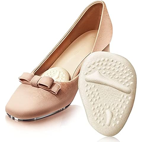 PrettSole 2 Pairs Metatarsal Pads, Ball of Foot Cushions, Self Adhesive Shoe Insert to Relieve Forefoot Pain, Comfort Gel Foot Pad for Women High Heel, Sandals Cover