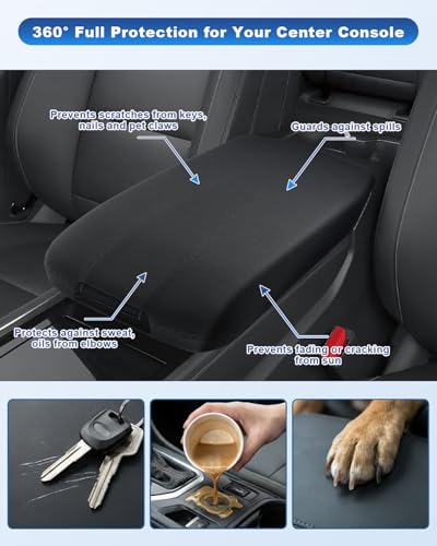 Image of CDEFG for 2026 Chevy Traverse Center Console Cover for 2025 2026 Chevy Traverse (LT /Z71 /RS /High Country) Accessories Armrest Cover Middle Console Protector with Hidden Storage Pocket