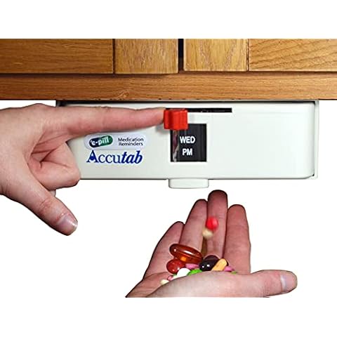 e-Pill Accutab Weekly Pill Dispenser - Large Capacity, 3 Times Daily Pill Organizer Cover