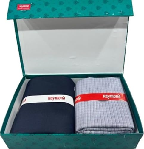 Image of Raymond Men's Premium Shirt & Trouser Fabric Combo | Unstitched Cotton Blend | Formal & Office Wear Fabric Set