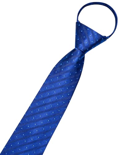 Image of Hi-Tie Zipper Ties for Men Pre-tied Tie Set Lapel Pin Pocket Square and Cufflinks Formal Business Wedding Adjustable Necktie