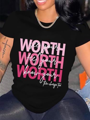 Women's Graphic T Shirts Casual Funny Printed Short Sleeve Undershirts Crewneck Summer Shirts for Women3