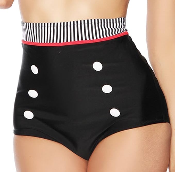 Boolavard Women Vintage 50s Pinup Girl Rockabilly High Waist Retro Bikini Swimsuit Set2