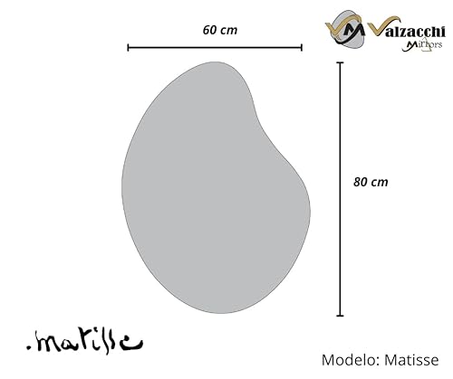 Espelho Orgânico Com Moldura 0,60 X 0,80 -modelo Orgânico G1 - Matisse- (Dourado)