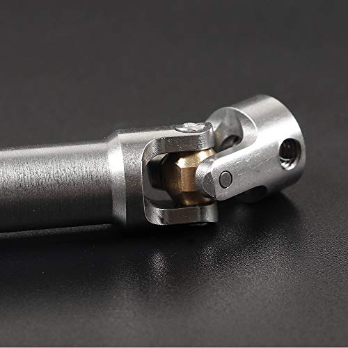 Fauge 2Pcs Steel Drive Shaft for 1/10 RC Crawler TRX4 TRX6 Axial SCX10 Wraith Capra D90 TF2 Redcat GEN8,A - Thumbnail 3