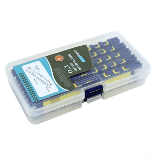 5 piezas de tabla de bobinado de línea de pesca para líderes y ganchos enrollados de espuma EVA organizador de doble cara con caja de almacenamiento portátil