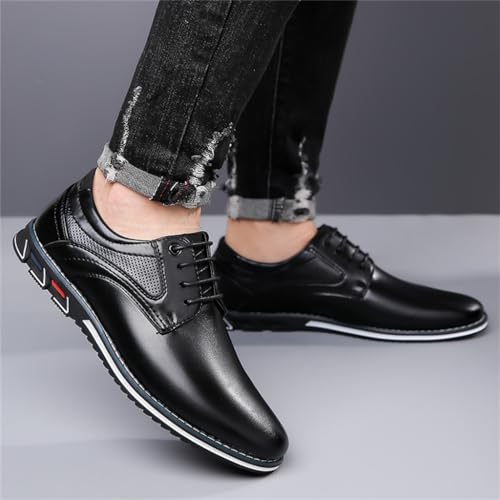 Image of Veslesth Men Casual Business Dress Shoes Lace Up Comfort Oxford for Male Working Driving