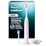 Philips Sonicare 5900 Series Electric Toothbrush - Next-Generation Sonicare Technology, Pressure Sensor, 6 Brushing Settings, SmarTimer, BrushPacer, 21-Day Runtime, Light Pink, Model HX7132/02