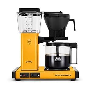 Technivorm Moccamaster 53942 KBGV 10-Cup Coffee Maker Yellow Pepper, 40 Ounce, 1.25l