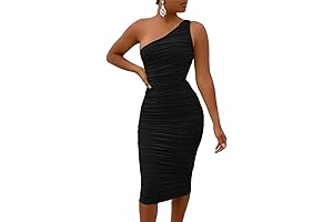 Embrace Timeless Elegance: POFASH Women's One-Shoulder Bodycon Evening Dress