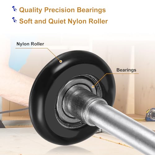 uxcell 12pcs Garage Door Rollers, 2" Nylon Roller for 2" Garage Track, 4.25" Stem, 8 Balls Sealed Bearing - Image 4