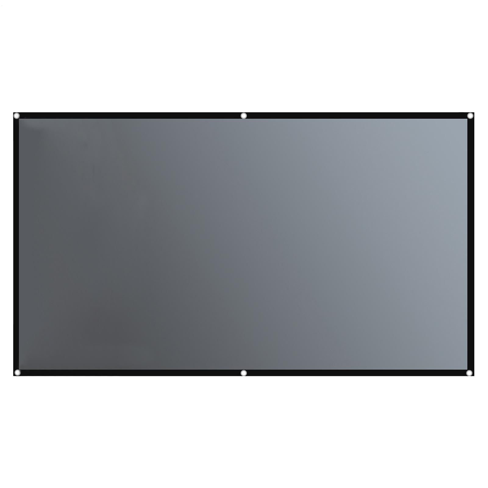Pantalla de proyector portátil, pantalla 4K HD anticrease, plegable y | portátil, panel antiluz, tamaño de 60 y 130 pulgadas, hogar, cine, oficina, exterior y visual
