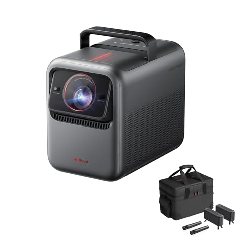 Image of NEBULA X1 Bundle Triple Laser 4K Projector, 3,500 ANSI Lumens, 56,000:1 Contrast, 200W 4.1.2 Surround Sound, Wi-Fi Speaker, 0.9-1.5 Optical Zoom, Smart AI, Dolby Vision, 300 inch Screen, Micro Gimbal, GTV