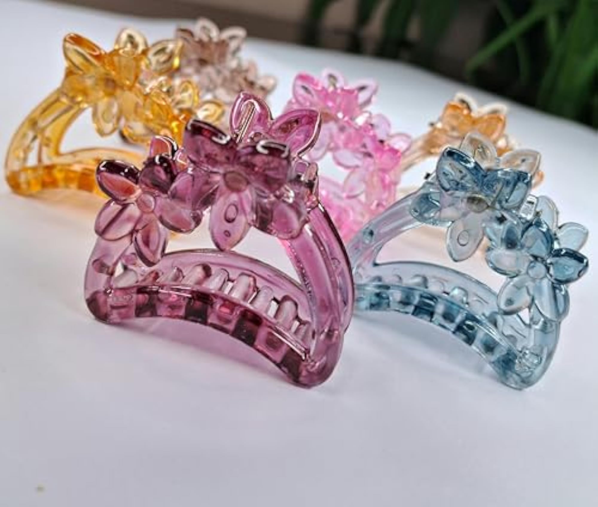Korean Style D Shape Hair Clutcher Set, Multicolor Pack