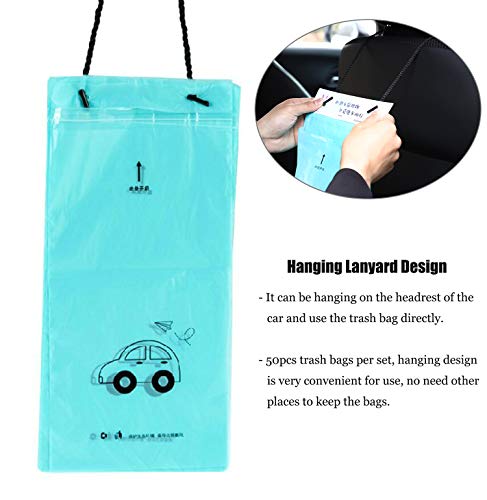 Image of 100PCS Car Trash Bag Rubbish Bin Bag Car Trash Bin Gag Disposable Container Bag for Auto Car Truck Vehicle Office Babyroom Bathroom Study Room