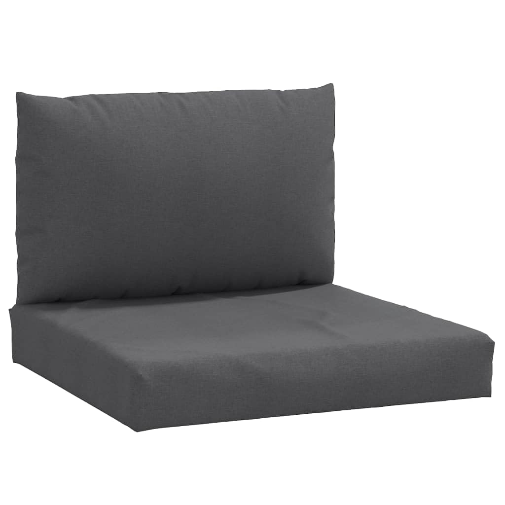 VidaXL - Juego de 2 cojines de paleta, almohadas de balcón, cojines de asiento, patio, jardinería, terraza, exterior, color gris oscuro
