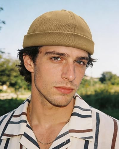 Image of CLAPE Watch Cap Work Beanie Corduroy Docker Leon Brimless Hat Rolled Cuff Harbour Hat