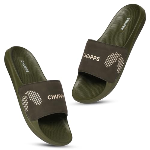 Image of CHUPPS Edge Blue & Grey Drift Orthopedic Slippers | Soft Footpharma Footbed | Breathable Ventilation Holes | Lightweight Flip Flops | Anti-Skid Chappals for Everyday For Mens
