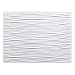 Fasade Easy Installation Waves Gloss White Backsplash Panel for Kitchen and Bathrooms (18" x 24" Panel)