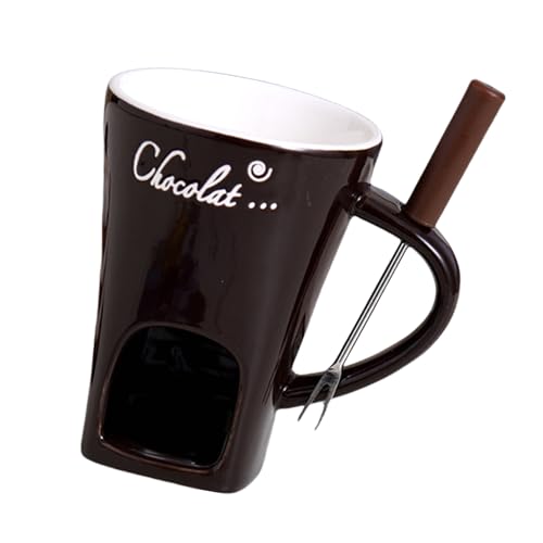 Taza de cerámica para fondue de chocolate, accesorio resistente perfecto para celebraciones familiares y eventos