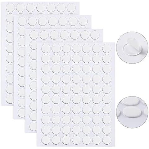 280 Pieces Double Sided Sticky Dots Stickers Removable Round Putty Clear Sticky Tack No Trace Super Sticky Putty Waterproof Small Stickers for Festival Decoration(10mm) Cover