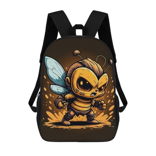 sinyumoney Angry Bee Character Art Sac À Dos Enfant,...