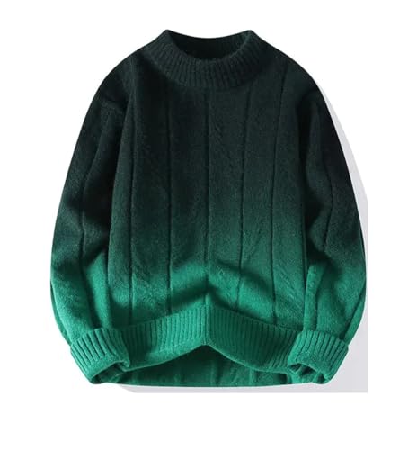 Men's Color Matching Knitted Sweaters Male Loose O-Neck Long Sleeve Sweater Men Pullovers4