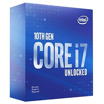 Intel Processador de desktop Core i7-10700KF 8 núcleos até 5,1 GHz desbloqueado sem gráficos de processador LGA1200 (chipset Intel 400 Series) 125W