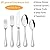 20-Piece Silverware Set, HaWare Stainless Steel Flatware Service for 4, Pearled Edge Tableware Cutlery Include Knife/Fork/Spoon, Beading Eating Utensil for Home, Mirror Polished, Dishwasher Safe