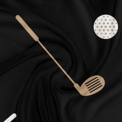 Black Golf Club Square Silk Scarf for Women Lightweight Head Scarf Neck Scarf Hair Wrap for Spring Summer Fashion Accessory 23.6 x 23.6 Inch3