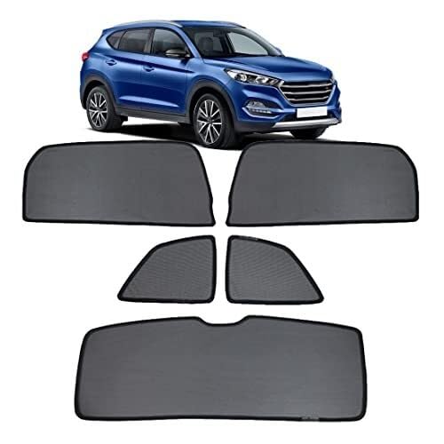 Sonnenschutz Auto Für Tucson TL 2015–2020, Magnetisches Sonnenschutzset Für Autofenster Mit UV-Schutz, 5-teilig (hinten + Dreieckig + Heckscheibe) Sonnenblende
