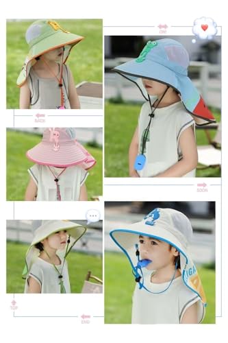 Summer Children's Hats, Breathable Sun Hats, Outdoor Neck Protectors for Boys and Girls, Fisherman Hats, Travel and Camping, etc. can All be Worn (US, Alpha, One Size, Medium, Style 5)4