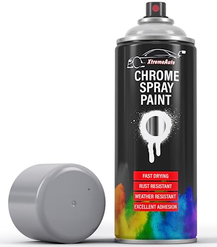 Xtremeauto Chrome Spray Paint - Chrome Paint For Metal, Metallic Spray Paint Silver Spray Paint For Metal, For Outdoor & Indoor Use, Chrome Paint For Plastic, Mirror Like Effect Chrome Spray (1)