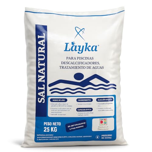 10 Sacos Sal para Piscinas 25 kg - Sal Piscina Cloracion Salina Layka - Agua Clara en Piscinas, SPA y Jacuzzis
