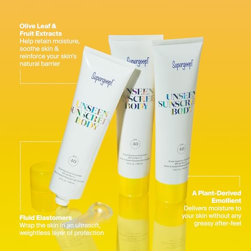 Supergoop! Unseen Sunscreen Body SPF 40 - Invisible Sun Protection - 3.4 fl oz - Weightless & Scentless - Water & Sweat Resistant - For All Skin Types - Image 6