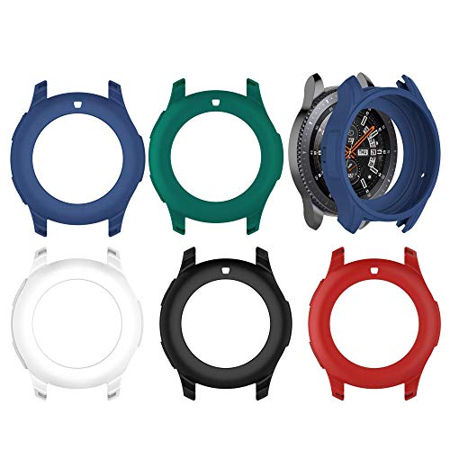 Compatible with Samsung Galaxy Watch 46mm Case, Gear S3 Frontier Protective Case, Soft Silicone Protector Bumper Sleeve Cover Case Shell for Galaxy 46mm Watch/Gear S3 Frontier