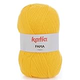 Lanas Katia FAMA Ovillo de Color Amarillo