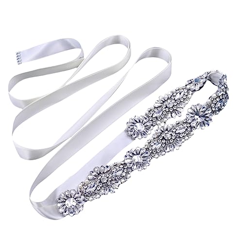 Ceintures de robe de mariée avec strass brodé pour style chic